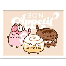 Pusheen Bon Appetit Framed Poster (Multicoloured) - 100% Mixed - (PM11208) - Multicolor - View 1