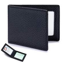 Cartera de Cuero Genuino para Documentos de Conducción de Automóviles, Licencia de Conducir, Tarjeta de Crédito, Funda, Porta Monedas, Cartera para Certificado de Vehículo - Negro - Ver 12