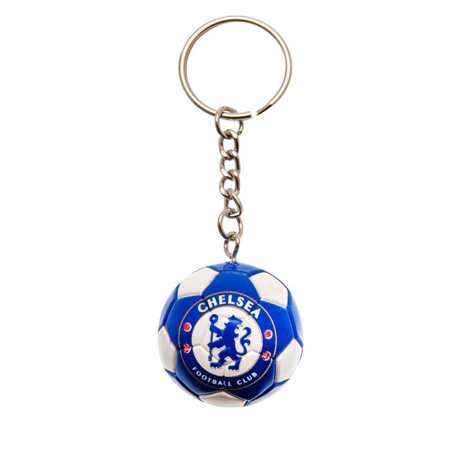 Chelsea FC Keyring (Blue/White) - 100% Mixed - (SG21552) - Dusty Blue - View 1