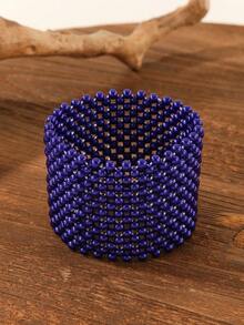 1 buc exagerat vintage lucrat manual cu mărgele țesute cu perle boeme europene și americane în stil coreean sud-african brățară africană Resort