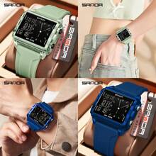 SANDA SANDA Men Women Watch Digital Sport Fashion Wristwatch Top Brand Luxury Multifunction Alarm Date Week Stopwatch EL Light Function Waterproof Electronic LED Original Male Lady Clock Gift 2198