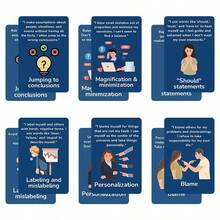 Hot-Selling 50 Cognitive Distortion Flashcards, Perfect For Family Gatherings, Date Nights, And Creative Surprise Card Games. Great For Christmas, Thanksgiving, Valentine's Day, And Game Nights. Suitable For Dinners, Parties, And Special Occasions. Romantic Gift Ideas | Fun Design | Durable Card Material. A Fun And Entertaining Card Game For Couples, Date Games, And Romantic Couple Games.