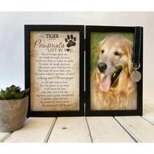 Pawprints Pet Memorial Frame With Pawprints Left By You Poem - Touching Dog Sympathy Gift For Pet Loss Remembrance (Personalized Poem Art With Tag) - MàuE - Xem 4