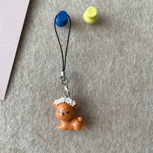 1 pieza/4 piezas Lindo encanto de teléfono con corona de flores y ciervo, estilo Ins, accesorio de bolso de resina, regalo dulce y de dibujos animados para la novia