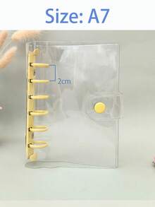 A7 minimalistischer transparenter Ringbuch-Notizbücher & Planer, monatliche Gitter-/Linien-/Blanko-Ringbuch-Tagebücher & -Einbände, Notizbuch-Hüllen, nachfüllbare Ringbuch-Aufbewahrung, A7 Ringbuch-Tagebuch-Handbücher, PVC-Ringbuch-Hüllen
