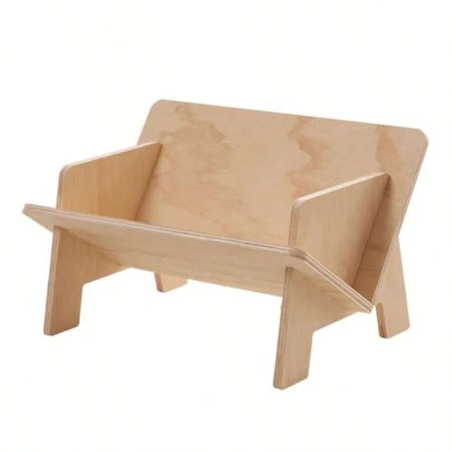 Wooden Tilted Tabletop Bookshelf Bookcase Rustic Desktop Storage Organizer Display Bookshelf