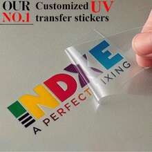 Customized UV Transfer Logo/Text/Design PVC Hot Stamping Thermal Transfer Printing Is Suitable For Glass, Metal, Plastic, Wood, DIY Crafts, T-Shirts, Mugs, Mobile Phone Cases And Durable Transfer Paper Substitutes (No Thermal Transfer, Decal Paper Stickers, Car Stickers, Car Window Stickers, Stationery, Teacher Decals, Clothes Stickers, Christmas Craft Supplies. - Multicolor - View 1