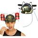 Fiestas Guirca Capacete de jogo militar com cantis para crianças e jovens, fantasia de soldado com padrão de camuflagem e acessório temático para festas, eventos temáticos e artesanato de fantasias, ideal para aventuras e celebrações - Multicolorido - Ver 2