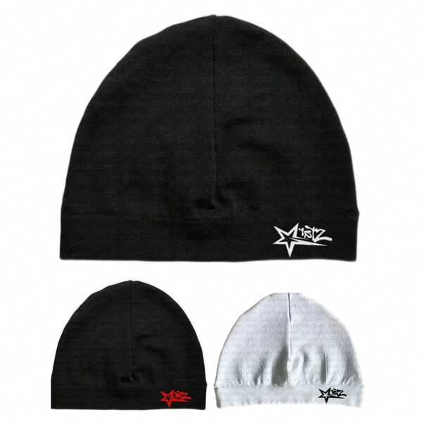 Unisex Solid Color Street Style Nylon Skull Print Beanie Hat, Suitable For All Seasons, Sports & Casual Wear, Great Gift Choice