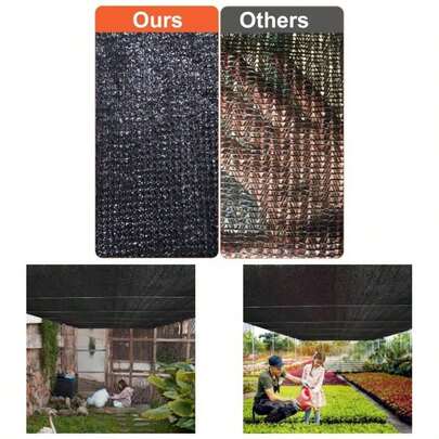 90 Shade Cloth, 8x 10 FT, Tear Resistant Shade Net With Reinforced Grommet, Durable Garden Shade Tarp Cover Greenhouse, Sunshade Outdoor Patio And Pergola, Plant Cover, Black