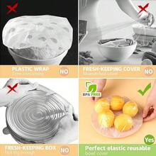 50/100/200 غطاء بلاستيكي قابل للتخلص منه، غطاء بلاستيكي للأطعمة المتبقية والخضروات والفواكه، غطاء منع الروائح والغبار للأطعمة في الثلاجة، قابل للتمدد والحفاظ على الطعام طازجًا