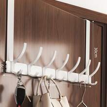 1pc Over The Door Hanger With Hook, Easy To Install, No Need To Punch Holes Hanging Metal Over The Door Hanger, For Hats, Keys, Home Space Saving Storage, For Entrance, Bathroom, Bedroom, Home, Dormitory - Multicolor - View 13