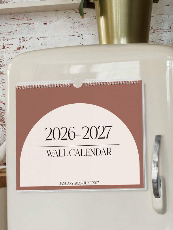 BUBU Jan.2026-June.2027 Wall Calendar, A3 Minimalist Monthly Planner With Ample Writing Areas For Deadlines, Reminders & Goals, Home School & Business, Home Decor, Office Supplies, Christmas Gifts