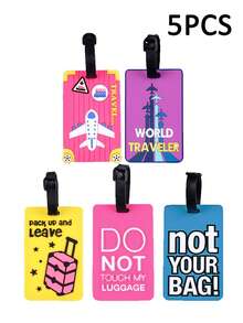 PVC weiche Gummi Gepäckanhänger, kreative Reisekoffer Anhänger, Bordkarte, Hängeanhänger, Identifikationsanhänger, Gepäckanhänger mit Namen für Lufttransport, Weihnachtsgeschenk Kartenhalter Anhänger für Reise, Urlaub, Ferien mit Namens-ID-Karten, tragbar