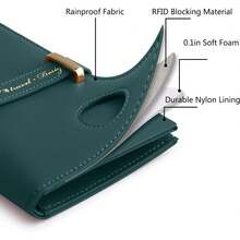 VanFn Airtag Passport Holder, RFID Travel Passport Wallet, Family Passport Holder, Ladies Bifold Wallets, Slim Leather Credit Card Wallet Women, Trip Document Organizer P.Travel Series2025 - 棕色 - 查看 10