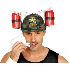 Fiestas Guirca Capacete de jogo militar com cantis para crianças e jovens, fantasia de soldado com padrão de camuflagem e acessório temático para festas, eventos temáticos e artesanato de fantasias, ideal para aventuras e celebrações - Multicolorido - Ver 3