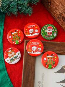 1PC Santa Claus Reindeer Christmas Tree Snowman Brooch, Christmas Accessory Badge, Decorative Pendant, Suitable For Christmas Gifts, Christmas Decoration, Photo Medal, Pendant Decoration