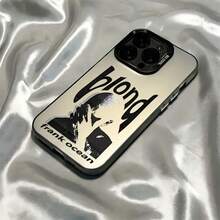 Funda para for  con la imagen de Frank Sinatra en tono rubio, compatible con los modelos 17, 16E, 16, 15, 14, 13, 12, 11 Mini, Pro, Max, Air, X, XR, XSMAX, 8, 7 Plus.Protección anticaídas con cubierta trasera esmerilada. - Negro - Ver 7