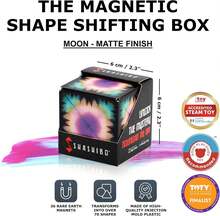 SHASHIBO Shape Shifting Box - Award-Winning Fidget Toy W/ 36 Rare Eartagnets - Fidget Cube Transforms Into Over 70 Shapes, Sensory Toy Gift For , Teens, And Adults (Moon),23415469 - Màu nâu  Mocha - Xem 2