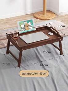 1 szt. Wielofunkcyjne składane biurko bambusowe pod laptopa, niski stolik nocny, przenośna taca śniadaniowa, składany stojak na laptopa do łóżka, sofy, na kemping, piknik, prezent na Dzień Matki/Ojca