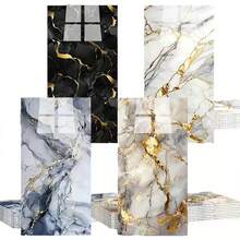 21 件[大理石幻想墙面艺术] 大理石图案乙烯基墙板，即剥即贴 3D 瓷砖贴纸，防油自粘铝塑板，幻想主题室内墙面艺术，矩形，横向，适用于厨房、电视背景、家居装修、圣诞装饰 - 彩色 - 查看 2