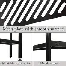 Nijoam Shoe Rack - Metal Shoe Organizer 2 Tier Shoes Shelf Storage 35 Inches Stackable Long Show Stand Holder For Closet Entryway Garage Floor Door Entrance Black