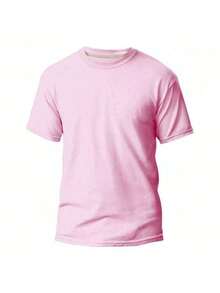 KIT 3 Basic Plain Men's T-Shirts 100% Cotton 30.1 - 米色+白色+淡粉紅色 - 查看 4