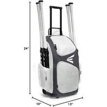 Easton Traveler StandUP Wheeled Equipment Bag Baseball And Softball Multiple Colors - White - View 4