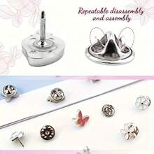 60pcs Reusable Snap Buttons - Instantly Detachable For Pants, Dresses And Jacket Sets | Fashion Accessory, Waist Adjuster, Seamless Replacement Kit - Multicolor - View 9