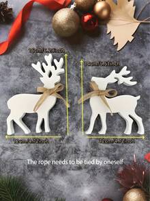 2 cái - Tượng tuần lộc trang trí sang trọng, Tượng hươu thanh lịch, Đồ trang trí để bàn theo chủ đề động vật bằng gỗ nhân tạo cho kệ ngày lễ, tủ, trưng bày tại nhà - Đồ trang trí Giáng sinh mộc mạc, Đa năng, Trang trí phòng không có văn bản, Đồ trang trí lễ hội cho trang trí nhà, Trưng bày xứ sở thần tiên mùa đông, Quà tặng hoàn hảo Quà tặng sinh nhật Quà tặng tốt nghiệp Đồ trang trí Giáng sinh Trang trí phòng Giáng sinh - Nhiều màu - Xem 9