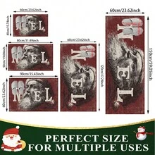 1 pieza Alfombra de baño con patrón retro de Papá Noel, hecha de cachemir sintético y decorada con peluche, adecuada para baños, entradas, cocinas y decoraciones navideñas. Se puede lavar a máquina y es un gran regalo.