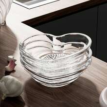 1-4件/套心形玻璃调味盘，透明玻璃蘸酱盘，用于姜酱、酱汁、蒜酱，多功能厨房调味盘 - 彩色 - 查看 3