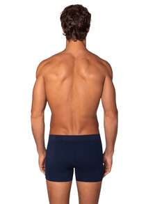 Kit Of 3 Men's Lupo Modal Boxer Briefs With Elastic Waistband And Seamless Original 661 - 海洋 - 查看 3