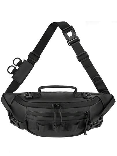 Fishing Lure Storage Bag - Multifunctional Waist Pack And Crossbody Fishing Gear Bag, With Zipper Closure, Portable Freshwater/Saltwater Fishing Tackle Storage, Suitable For Anglers, Camping, Hunting - Father's Day Gift (Black), Essential For Outdoor Adventure, Sturdy Zipper, Reinforced Stitching, Designed For Fishing Enthusiasts, Fishing Equipment, Fishing Accessories, Fishing Bag, Fishing Gifts, Fishing Gifts For Men