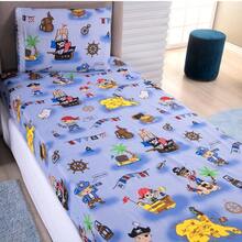 2-Piece Single Bed Sheet Set With Children's Prints - Pirates - View 1