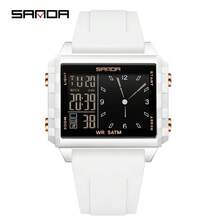 SANDA SANDA Men Women Watch Digital Sport Fashion Wristwatch Top Brand Luxury Multifunction Alarm Date Week Stopwatch EL Light Function Waterproof Electronic LED Original Male Lady Clock Gift 2198