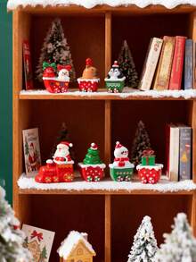 3sets Creative Mini Christmas Train&Snowman&Elk&Small Animal Small Ornaments,DIY Christmas Micro Landscape Decoration,For Doll House Accessories,Micro Christmas Decoration,Christmas Gifts,Christmas Crafts,Mini Figures,Mini Gifts,Mini Resin Animals,Elf On The Shelf Accessories,Mini Stuff,