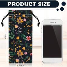 24 Piezas Bolsa para Gafas de Sol Bolsa de Microfibra con Cordn Funda Suave Multicolor para Gafas de Sol Bolsa para Gafas de Sol Bolsa para Anteojos Colores Vvidos, Flor - inicial - Ver 2