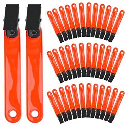 36 Pack Trail Markers With Clips Tacks Hunting Reflector HighVisibility Tree Trail Markers Reflective Trail Markers For TreeStand Hunting Outdoor Hiking Hunting Orange