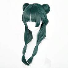 DLABEAUTÉ Maomao Bun Style Cosplay Wig For Woman Girls Dark Green Wig Heat Resistant Synthetic Hair For Cosplay Synthetic Hair Halloween Costume Party Hair - DarkGreen1 - View 6