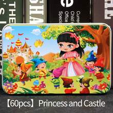 1 caja/60 piezas Tablero de rompecabezas en caja de lata Rompecabezas de madera para el desarrollo de la inteligencia de los niños, juguete educativo de aprendizaje temprano, regalo de jardín de infantes, rompecabezas 3D de madera, rompecabezas para niños, caja de regalo de rompecabezas, rompecabezas de gato, rompecabezas de 1000 piezas, juguete de madera, rompecabezas de números, rompecabezas para niños pequeños, rompecabezas de madera para niños pequeños, rompecabezas, rompecabezas, tablero de rompecabezas