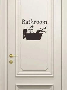 Girl Print Wall Sticker, Self-Adhesive Wall Decal,Stickers,Wall Decal, Vinyl Decal Home Decorations,Spring Decoration Items Refresh Your Home,Rama Decoration Stickers Gifts Birthday Graduation - màu đen - Xem 2