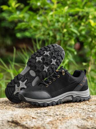 男士时尚登山鞋，轻便、耐用、防滑、舒适的系带运动鞋，适合户外徒步、露营、旅行，崎岖地形感觉像平地一样，长距离无疲劳