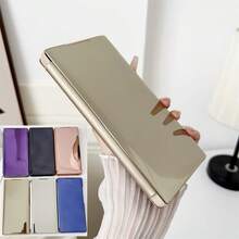 Hadaasi 1个金色翻盖保护套，3D镜面奢华电镀亮面折叠支架皮套，创意新款防刮保护时尚手机壳，适用于三星Galaxy S26 Ultra/S26 Plus/S26/S26 Edge/S25 Ultra/S25 Plus/S25/S25 Edge/S24 Ultra/S24 Plus/S24/S23 Ultra/S23 Plus/S23/S22 Ultra/A17/A57和苹果17e/17 Pro/17 Pro Max/17 Air/17/15 Plus，以及荣耀400 Pro，国际版，非国内版。 - 金色 - 查看 98