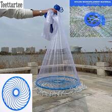 Teettartee Outdoor Fishing Throwing Net, Hand Cast Fishing Net For Catching Fish, Shrimp, Crab