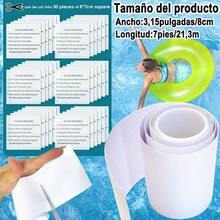 Kit de reparacin con Parches inflables, Cinta de reparacin para Piscinas, Parches de reparacin para colchones inflables, Castillos hinchables, flotadores para Piscinas y Juguetes inflables - Castaño Rojizo - Ver 3