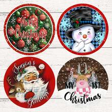 4pcs/8pcs Christmas Themed Coasters, Christmas Pattern Absorbent Pads For Coffee, Drinks, Kitchen, Table, Room, Bar Decor, Holiday Gifts