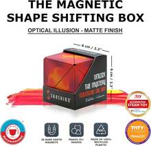 Shashibo Shape Shifting Box - Award-Winning Fidget Toy W/ 36 Rare Eartagnets - Fidget Cube Transforms Into Over 70 Shapes, Sensory Toy Gift For , Teens, And Adults (Optical Ilusion),23413079 - 棕色 - 查看 2