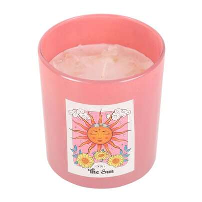 Something Different The Sun Rose Quartz Candle & Holder (Pink) - 100% Mixed - (SD5847)