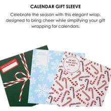 Holiday Calendar Sleeves By, Set Of 3, Wrap Fits Standard 12u201Dx 12u201D Monthly Wall Calendars, Decorative Protective Calendar Cover, Peel And Seal Envelope, 12.5u201Dx 12.5u201D - đa - Xem 3